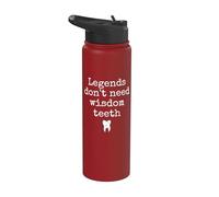Legends Don't Need Wisdom Teeth Recovery Stainless Steel Insulated Water Bottle