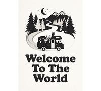 Legends Gallery Camper Van With Animals Papercut Wall Art Print | Welcome To The World Poster | Monochrome Nursery - A4 Framed