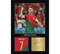 Legends Gallery Cristiano Ronaldo Gift Portugal National Team Signed A4 Print Display Ronaldo Gifts For Boys Digitally Reproduced Signature Ronaldo Gifts For Men (Unframed)