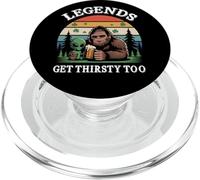 Legends Get Thirsty Too Funny Bigfoot Alien St Patricks Beer PopSockets PopGrip for MagSafe