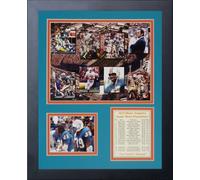 Legends Never Die 1972 Miami Dolphins Mosaic Framed Photo Collage, 11x14-Inch