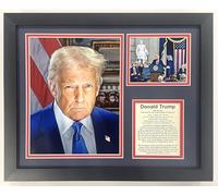 Legends Never Die Donald Trump | America's 45th President | Framed 12"x15" Double Matted Photos (Second Term Portrait)