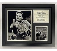 Legends Never Die Johnny Cash at San Quentin Collectible | Framed Photo Collage Wall Art Decor - 12"x15"