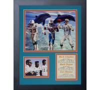 Legends Never Die Miami Dolphins 80's Big Three Framed Photo Collage, 11x14-Inch, (11672U)