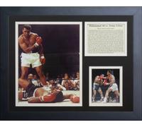 Legends Never Die Muhammad Ali vs. Liston Championship Fight Collectible | Framed Photo Collage Wall Art Decor - 12"x15"