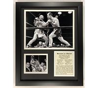 Legends Never Die Rocky Marciano versus Jersey Joe Walcott 1952 Framed Double Matted Photos, 12" x 15"