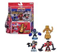 Legends of Akedo Beast Strike - Official Rules Bite Strike Starter Pack - 3 Mini Battling Warriors with Training Practice Piece and Exclusive Joystick Controller