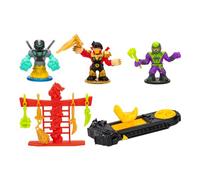 Legends of Akedo Ninja Fury Official Rules Starter Pack - 3 Warriors: Ultra RareThree Strikes Chux, Classic Venom Fang Ninja & Legendary Psyclone Shutdown & 1 Controller & Weapon Rack with 4 Weapons