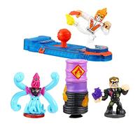 Legends of Akedo Powerstorm Official Rules Starter Pack Legendary Kick Attack 3 Mini Battling Warriors with Training Practice Piece and Exclusive Joystick Controller