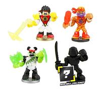 Akedo Legends of Powerstorm Mini Pack of 4 - Warrior Fireman Panda Ninja
