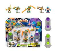 Legends of Akedo Teenage Mutant Ninja Turtles Battle Pack Includes Mini Battling Warriors Donatello, Leonardo, Michelangelo, Raphael, Shredder 2 Silver Battle Controllers