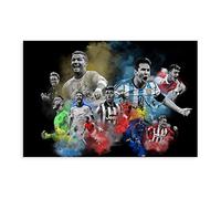 Legends of Football, Soccer Players, Best of The Best, Color in Movement Poster Canvas Poster Wall Art Decor Print Picture Paintings for Living Room Bedroom Decoration Unframe-style 12x18inch(30x45cm)