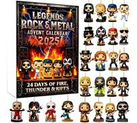 Legends of Rock & Metal Advent Calendar 2025-24 Days Countdown Calendar with 2D Iconic Musical Character Collectibles, Suitable for Halloween and Christmas, Gifts for Rock & Metal Fans (2PCS)