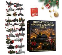 Legends of The Armed Forces Advent Calendar 2025, Christmas Advent Calendar 2025 with 24 Days of Legendary US Military Machines 2D Ornaments, for Kids Adults