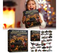 Legends of the Armed Forces Advent Calendar for Boys 2025 US Military Machines 24 Days Christmas Countdown Calendar 2D Acrylic Christmas Ornaments for Kids Teens Boys Girls Collectible