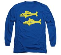 Legends Of The Hidden Temple Blue Barracudas Mens Long Sleeve T Shirt, Royal Blue, Medium