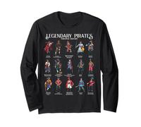 Legends of The Seas - Famous Pirates Long Sleeve T-Shirt