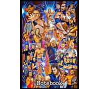 Legends Of Wrestling Notebook: 110 lined pages, 6” x 9” size, finished with a glossy cover - perfect for everyday note-taking.