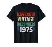 Legends Vintage December 1975 Retro Birthday Gen X Seventies T-Shirt