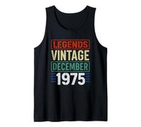 Legends Vintage December 1975 Retro Birthday Gen X Seventies Tank Top