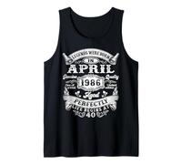 Legends were Born in April 1986 Vintage 40th Birthday Men Tank Top