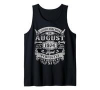 Legends Were Born In August 1974 Vintage 51st Birthday Men Tank Top