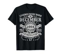 Legends were Born in December 2008 Vintage 17th Birthday Boy T-Shirt