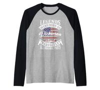 Legends were Born in Dickinson North Dakota Birthday Raglan Baseball Tee