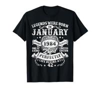 Legends were Born in January 1984 Vintage 42nd Birthday Men T-Shirt