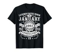 Legends were Born in January 2007 Vintage 19th Birthday Boys T-Shirt