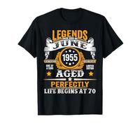 Legends Were Born In June 1955 Vintage 70th Birthday Men Dad T-Shirt