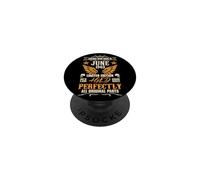 Legends Were Born in June 1963 - Rock Biker 61 Birthday PopSockets Adhesive PopGrip