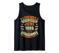 Legends were Born in June 1986 40th Birthday Men Him Vintage Tank Top
