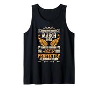 Legends were Born in March 1958 - Rock Biker 68 Birthday Tank Top