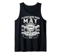 Legends were Born in May 1986 Vintage 40th Birthday for Men Tank Top