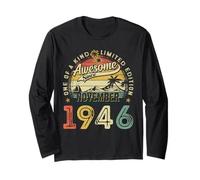 Legends were Born in November 1946 Vintage 79th Birthday Men Long Sleeve T-Shirt