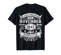 Legends were Born in November 1947 Vintage 78th Birthday Men T-Shirt