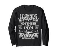 Legends were Born in November 1974 Vintage 51st Birthday Men Long Sleeve T-Shirt