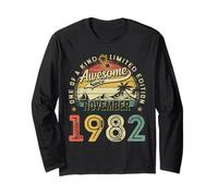 Legends were Born in November 1982 Vintage 43rd Birthday Men Long Sleeve T-Shirt