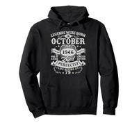 Legends Were Born in October 1946 Vintage 79th Birthday Men Pullover Hoodie