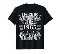Legends Were Born In October 1965 60th Birthday Gift Men Dad T-Shirt