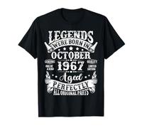 Legends were Born in October 1967 Vintage 58th Birthday Men T-Shirt