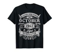 Legends Were Born In October 1967 Vintage 58th Birthday Men T-Shirt