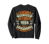 Legends Were Born in October 1986 Vintage 40th Birthday Men Sweatshirt
