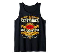 Legends were Born in September 1946 Vintage 80th Birthday Tank Top