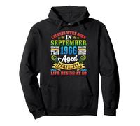 Legends Were Born In September 1966 Life Begins 60 Years Old Pullover Hoodie