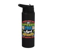 Legends were Born in September 1966 Life Begins 60 Years Old Stainless Steel Insulated Water Bottle