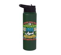 Legends were Born in September 1966 Life Begins 60 Years Old Stainless Steel Insulated Water Bottle