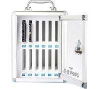 LegendTech 12/24 /36/48/60 Slots Cell Phone Locker Box Aluminum Alloy Lockable Military School Classrooms Put Mobile Phone Management Storage Cabinets On The Wall (Color : Silver, Size : 12)