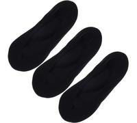 LegendTech 3D Foot Massage Padded Lady Invisible Socks, No-Show Arch Support, Sponge Cushion Non Slip Massage Socks For Plantar Fasciitis & Heel Pain (3 pairs Black, One Size)